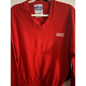 Vintage 90s Gerry Cosby USA Sand Knit Football Rare New York Giants Sweater Sz L